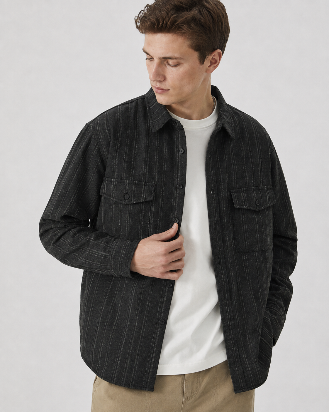 Arkon ανάγλυφο overshirt με κουμπιά