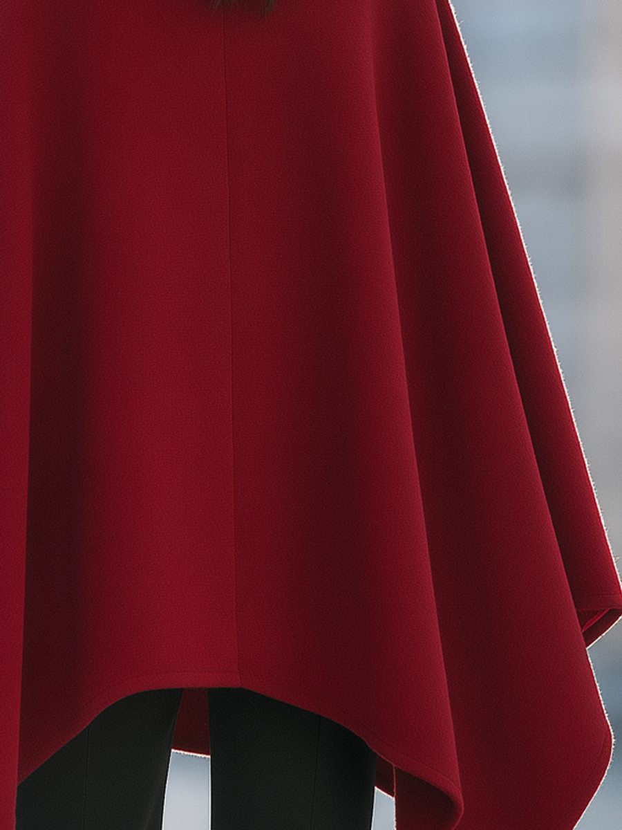 Mantella bordeaux Zafren con collo alto