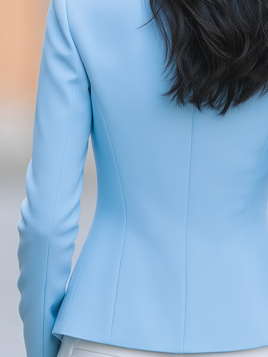 Blazer azzurro chiaro effetto due pezzi Zafren