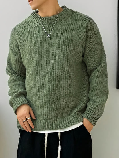 Oversized πλεκτό πουλόβερ Arkon με ανάγλυφη πλέξη και στρογγυλή λαιμόκοψη