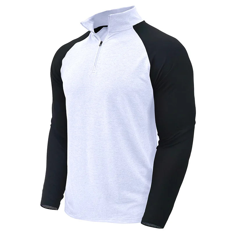 Camisola de homem Arkon com blocos de cor e fecho de um quarto