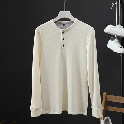 Chemise signature à manches longues en maille gaufrée Arkon