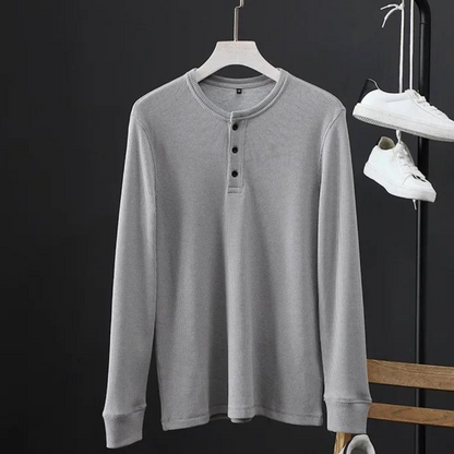Chemise signature à manches longues en maille gaufrée Arkon