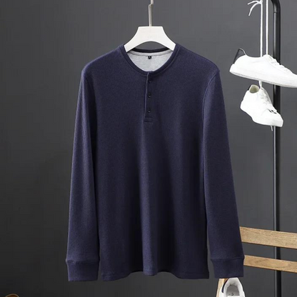 Chemise signature à manches longues en maille gaufrée Arkon