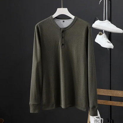 Chemise signature à manches longues en maille gaufrée Arkon
