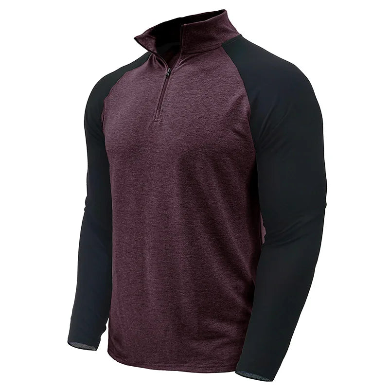 Camisola de homem Arkon com blocos de cor e fecho de um quarto