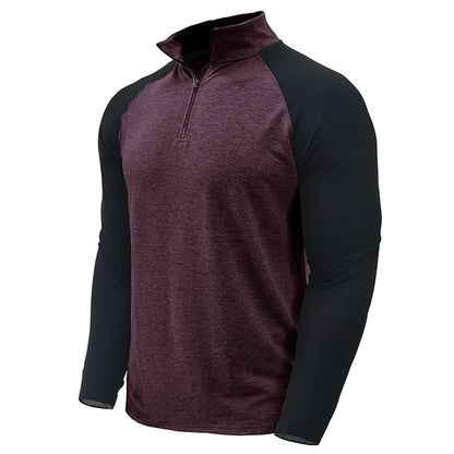 Camisola de homem Arkon com blocos de cor e fecho de um quarto