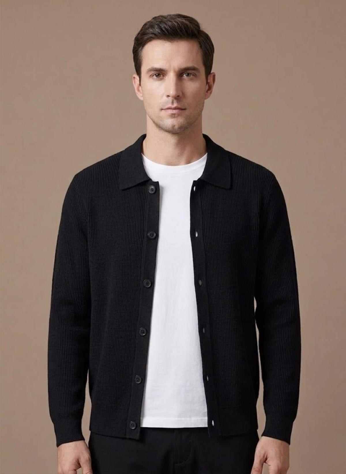 Cardigan à manches longues et coupe décontractée pour homme Arkon