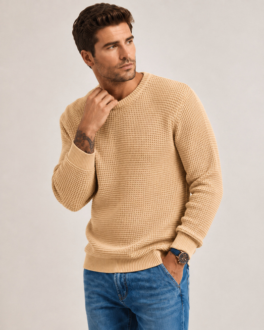 Arkon Structured Knit Long Sleeve Pullover