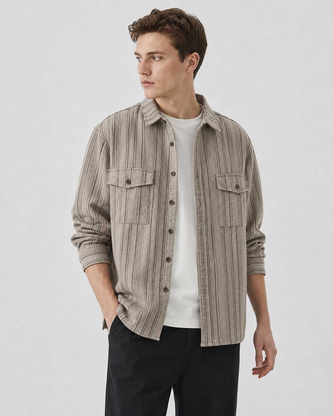 Arkon ανάγλυφο overshirt με κουμπιά