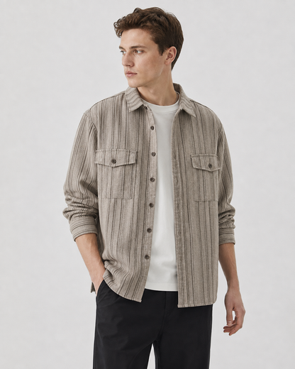 Arkon ανάγλυφο overshirt με κουμπιά