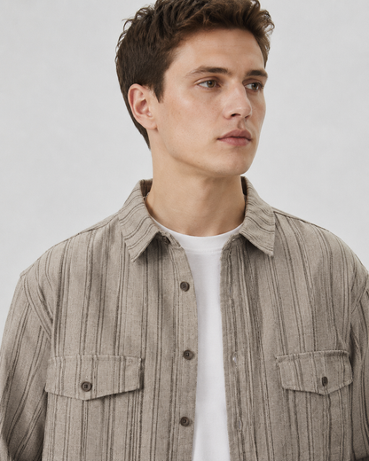 Arkon ανάγλυφο overshirt με κουμπιά