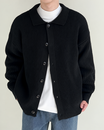 Arkon vest met geribde kraag en knoopsluiting aan de voorkant