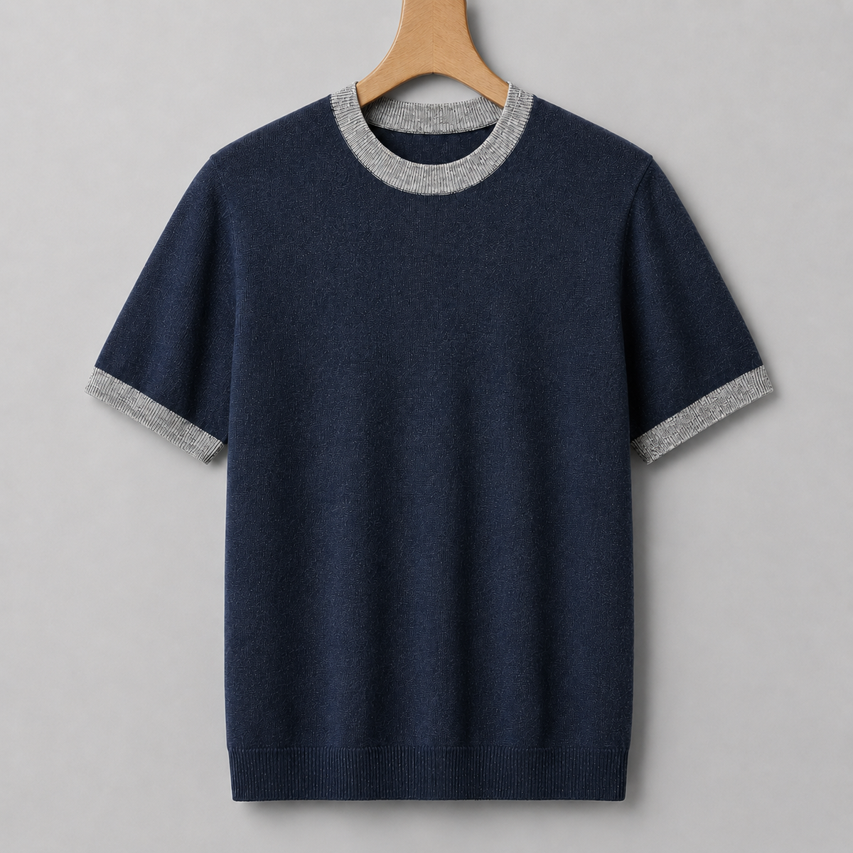 Arkon Cotton Contrast Knit Tee