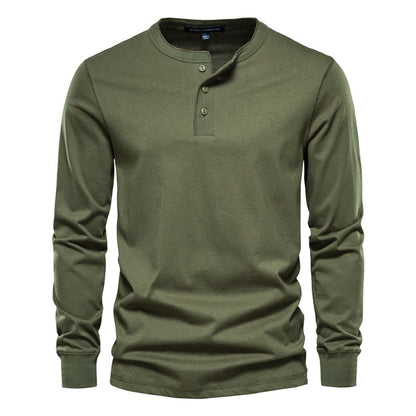 Arkon Ανδρικό T-shirt με μακριά μανίκια και λαιμόκοψη Henley