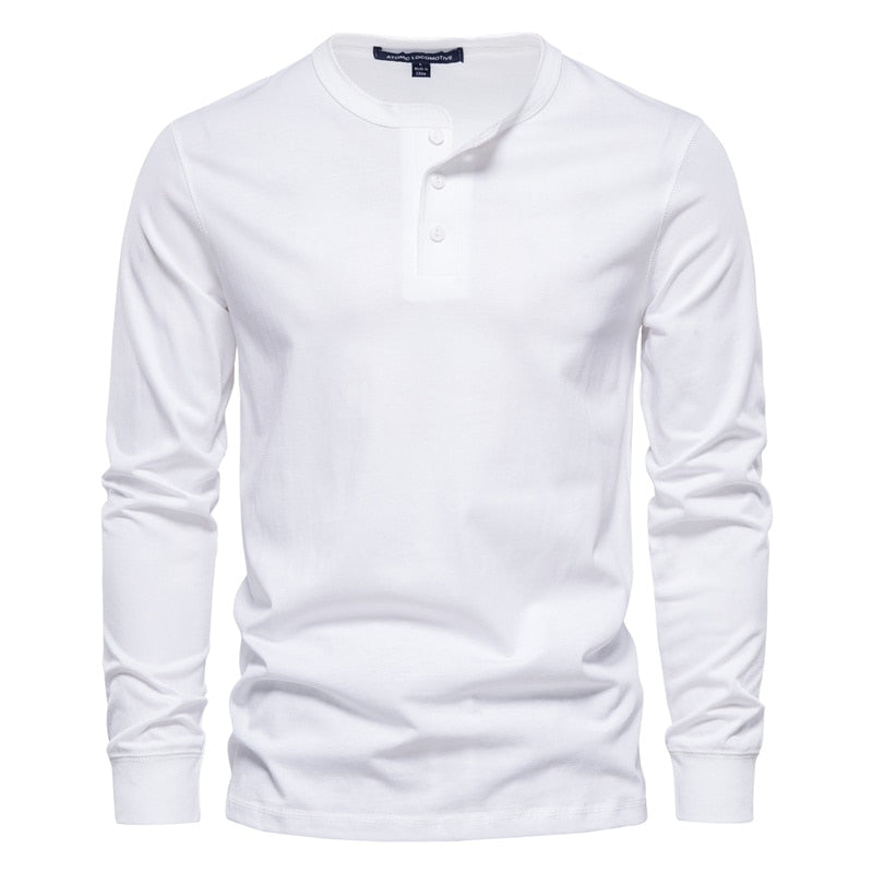 Arkon Ανδρικό T-shirt με μακριά μανίκια και λαιμόκοψη Henley
