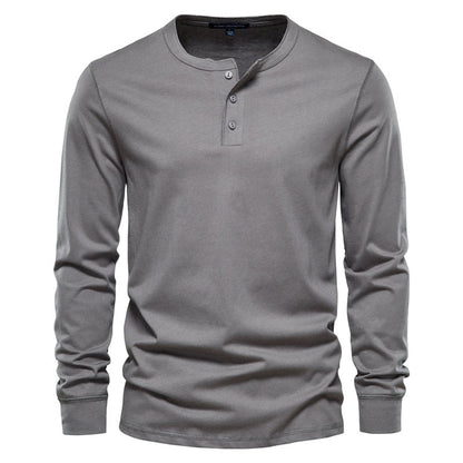 Arkon Ανδρικό T-shirt με μακριά μανίκια και λαιμόκοψη Henley