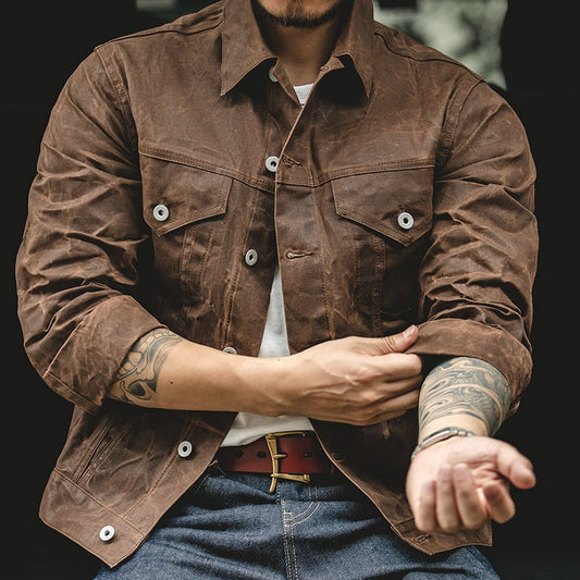 Arkon Retro Men's Tin Cloth Jacket