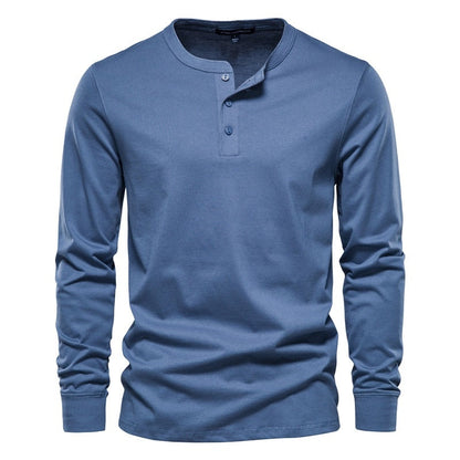 Arkon Ανδρικό T-shirt με μακριά μανίκια και λαιμόκοψη Henley