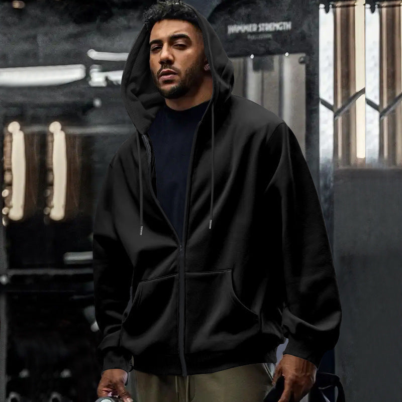 Arkon oversized hettegenser for menn med glidelås i full lengde