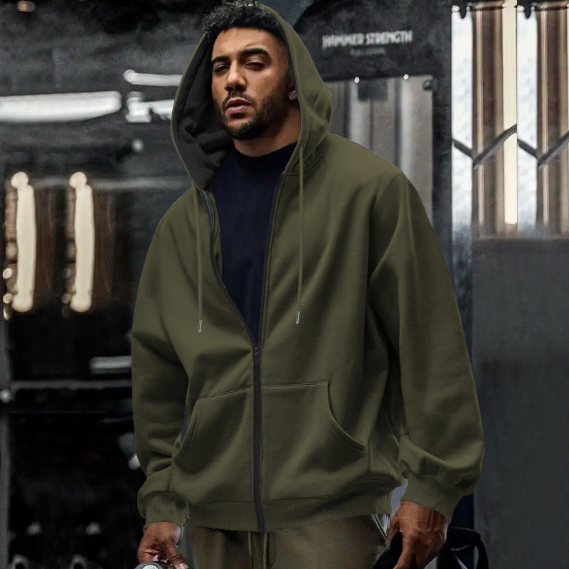 Arkon oversized hettegenser for menn med glidelås i full lengde