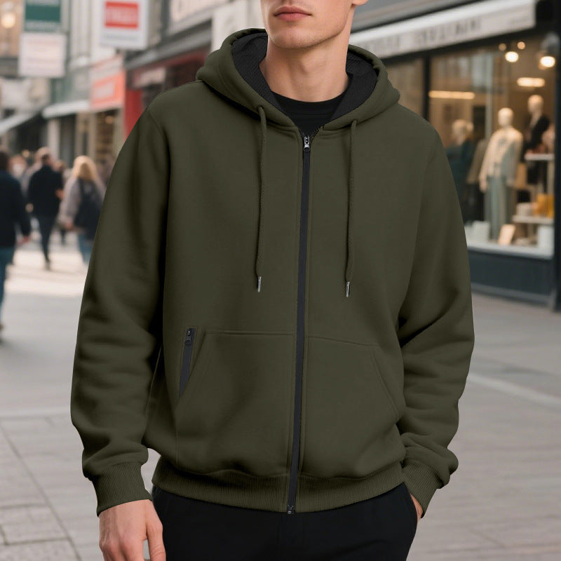 Arkon oversized hettegenser for menn med glidelås i full lengde