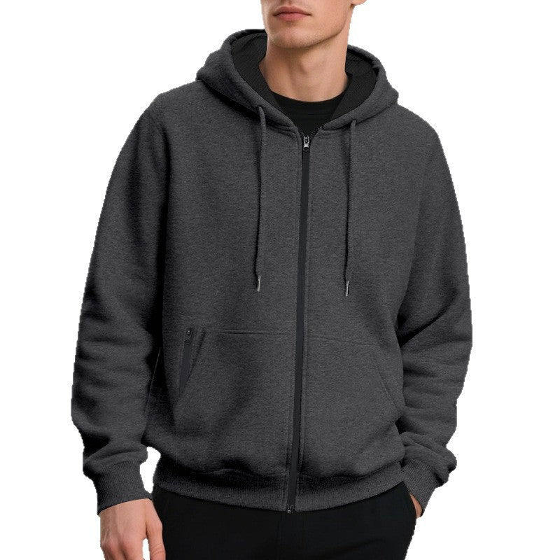 Arkon oversized hettegenser for menn med glidelås i full lengde