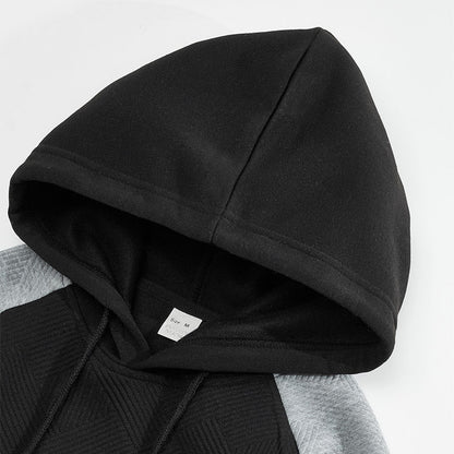 Sweat à capuche pour homme Arkon, avec empiècements contrastants texturés