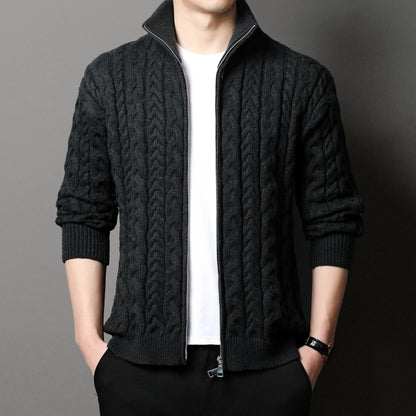 Arkon Men's Cable Knit Zip Cardigan