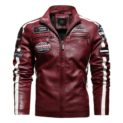 Arkon Raffaelle Castellini Genuine Leather Biker Jacket