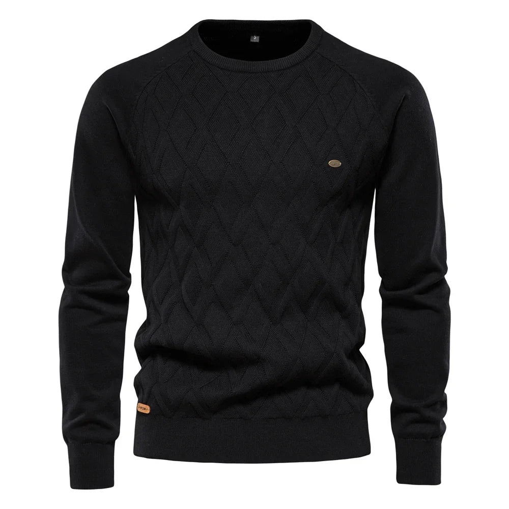 Arkon Dario Pini Men's Argyle Knit O-Neck Sweater