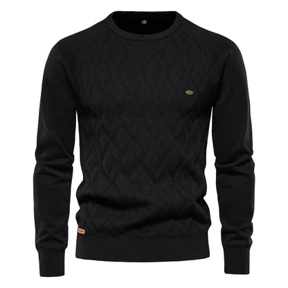 Arkon Dario Pini Men's Argyle Knit O-Neck Sweater