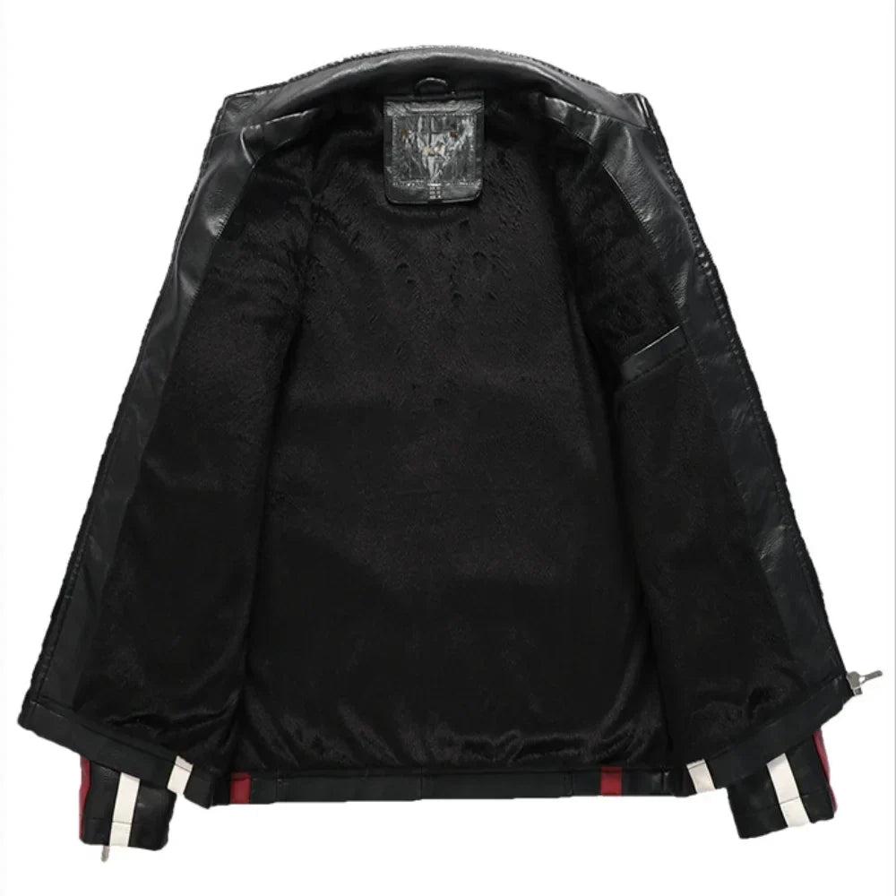 Arkon Raffaelle Castellini Genuine Leather Biker Jacket