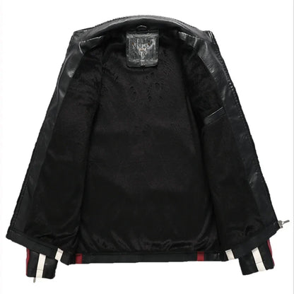 Arkon Raffaelle Castellini Genuine Leather Biker Jacket