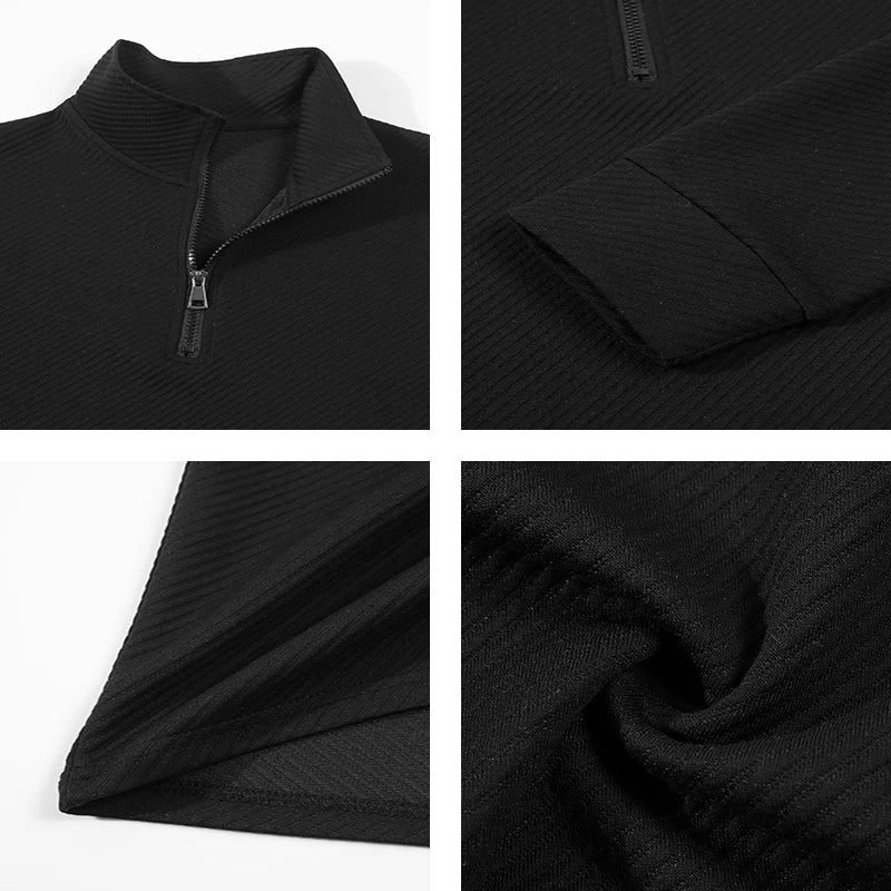 Arkon Luca Perron Men's Long Sleeve Zip Polo Shirt
