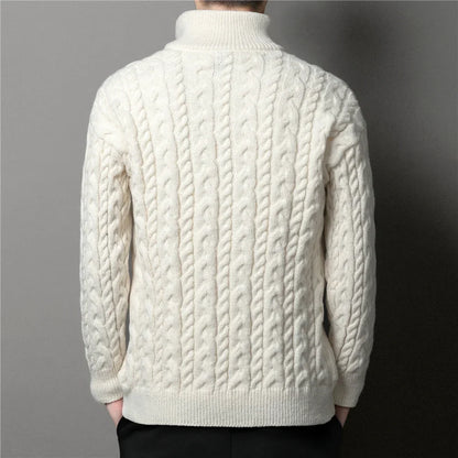 Arkon Men's Cable Knit Zip Cardigan