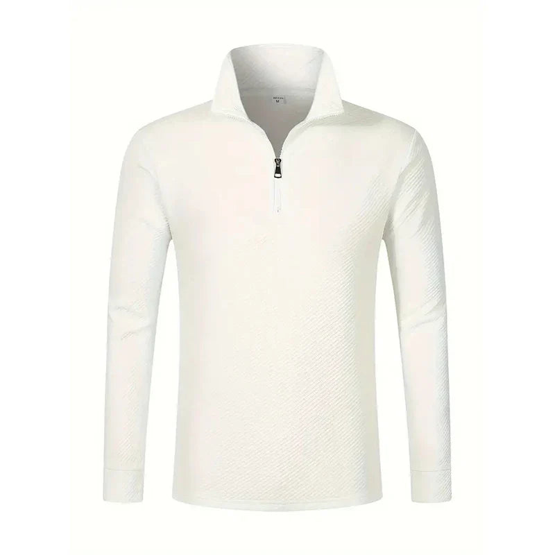 Arkon Luca Perron Men's Long Sleeve Zip Polo Shirt
