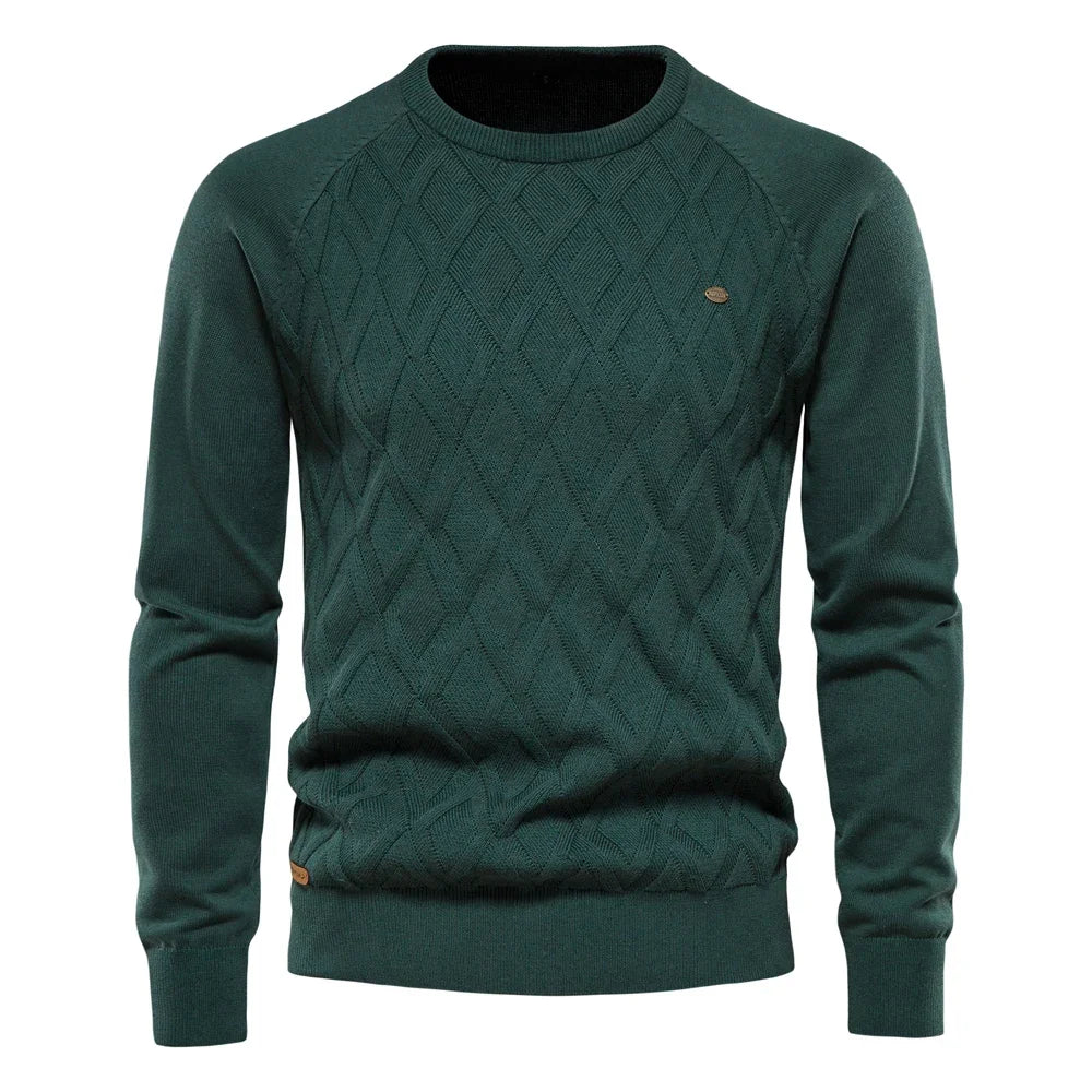 Arkon Dario Pini Men's Argyle Knit O-Neck Sweater