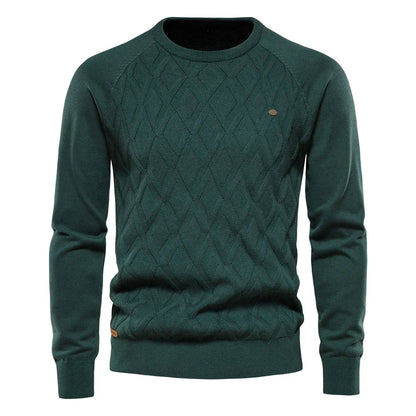 Arkon Dario Pini Men's Argyle Knit O-Neck Sweater