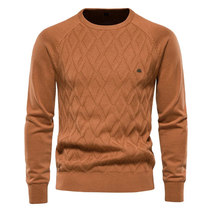Arkon Dario Pini Men's Argyle Knit O-Neck Sweater