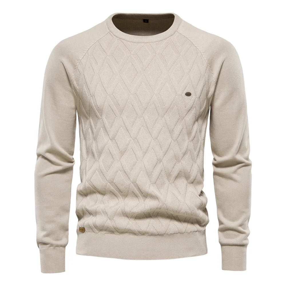 Arkon Dario Pini Men's Argyle Knit O-Neck Sweater