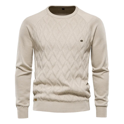Arkon Dario Pini Men's Argyle Knit O-Neck Sweater