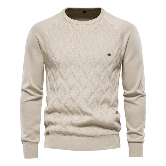 Arkon Dario Pini Men's Argyle Knit O-Neck Sweater
