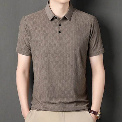 Tricou polo Arkon Berthe Morisot premium, model waffle