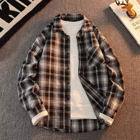 Arkon Men's Casual Plaid Flannel Shirt