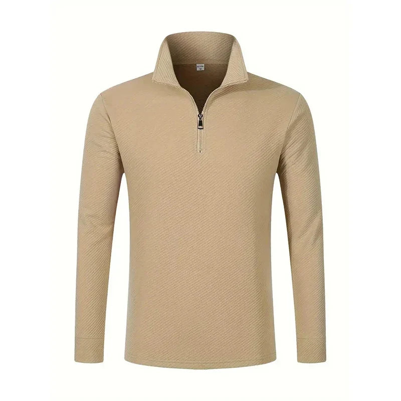 Arkon Luca Perron Men's Long Sleeve Zip Polo Shirt