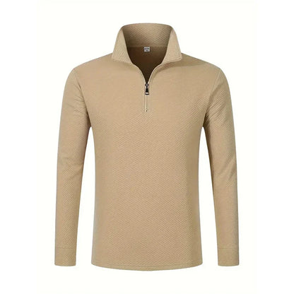 Arkon Luca Perron Men's Long Sleeve Zip Polo Shirt