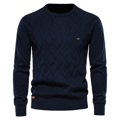 Arkon Dario Pini Men's Argyle Knit O-Neck Sweater