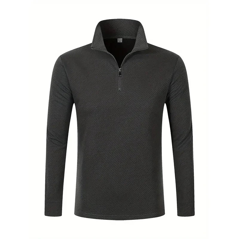 Arkon Luca Perron Men's Long Sleeve Zip Polo Shirt