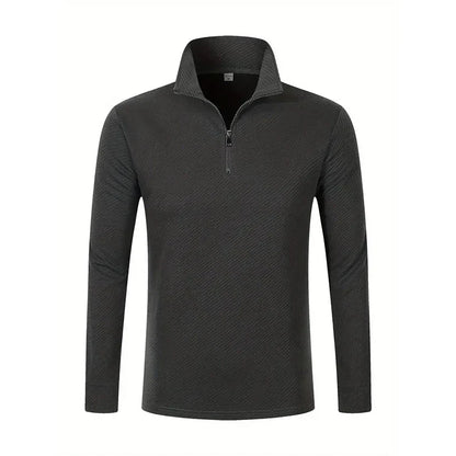 Arkon Luca Perron Men's Long Sleeve Zip Polo Shirt